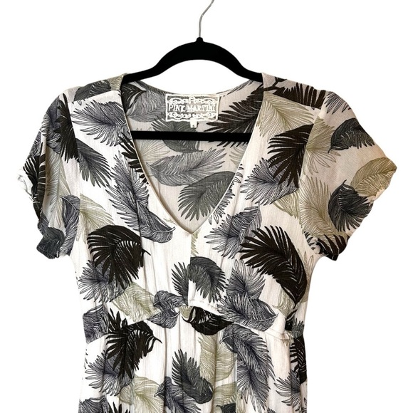 Pink Martini Women's Palm Print Midi Dress - Picture 2 of 9